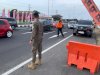 Sinergi Lintas Instansi, Satpol PP Klaten Kawal Pengamanan Arus Balik Lebaran di Exit Tol Ceper