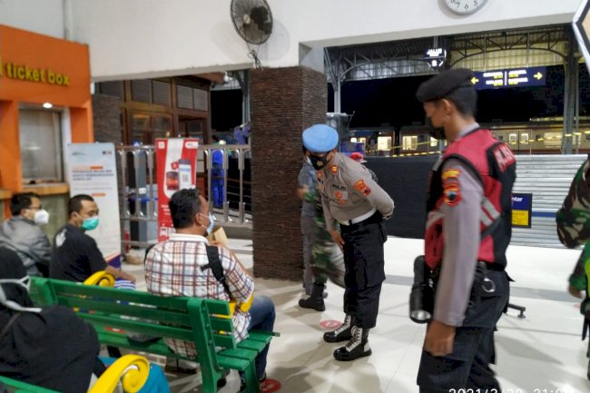 Operasi Yustisi Penegakan PPKM Mikro di Stasiun dan Alun-Alun Klaten