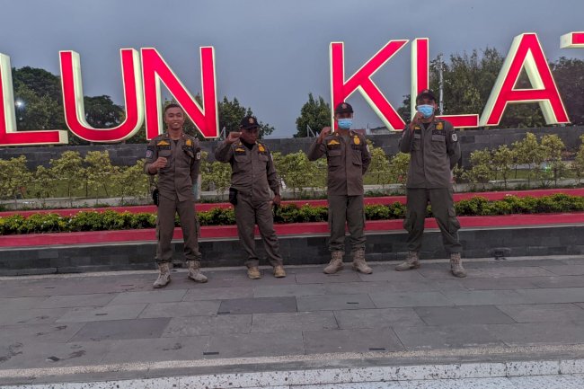 Patroli Rutin Penertiban Alun-Alun Klaten