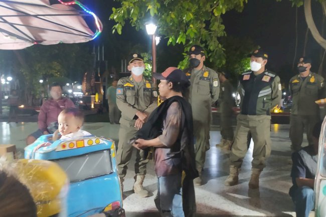 Pengamanan Fasilitas Umum Alun-Alun, Taman Kota dan depan Masjid Raya Klaten