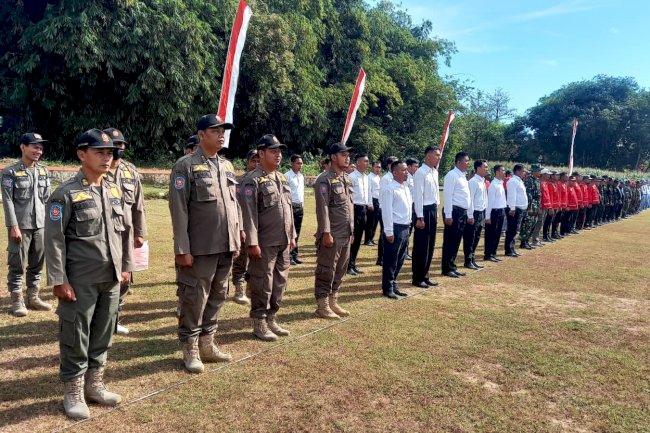 Upacara Pembukaan TMMD Sengkuyung di Desa Beji Kecamatan Tulung.
