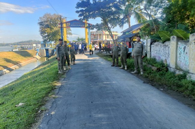 Satpol PP Klaten Laksanakan Pengamanan VVIP Kunjungan Kerja Wapres RI di Rowo Jombor