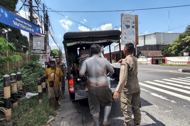 14 PGOT Terjaring Operasi Gabungan Satpol PP Klaten di Ruas Jalan Nasional