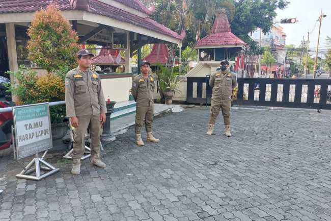 Satpol PP Klaten Kawal Pengamanan Upacara Hari Otonomi Daerah ke-XXIX