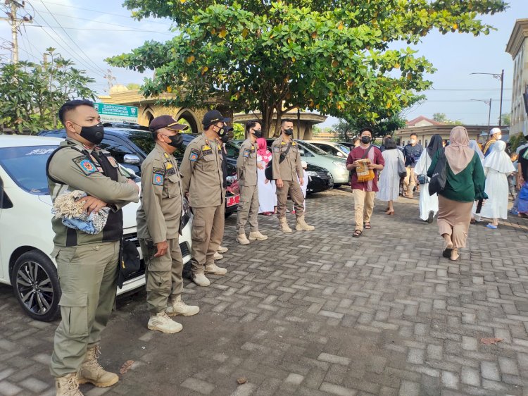 Pengamanan Sholat Idul Fitri Tingkat Kabupaten di Masjid Al-Aqsha