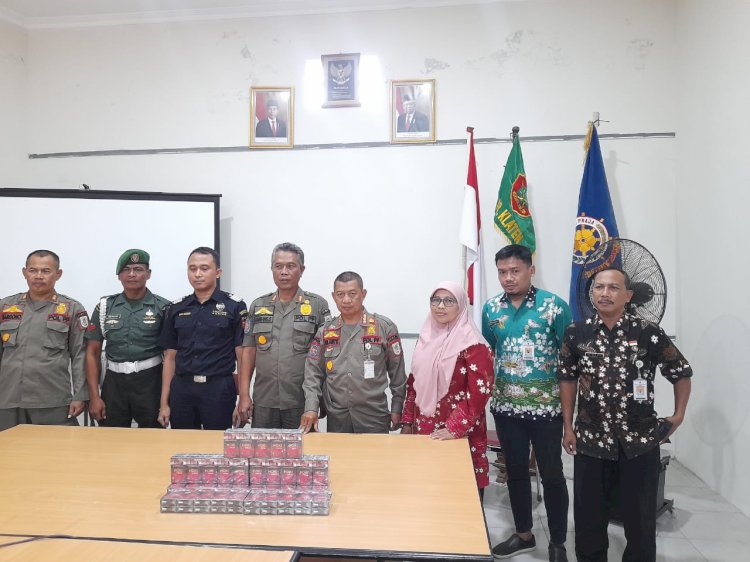 Operasi Gempur Rokok Ilegal di Kecamatan Cawas