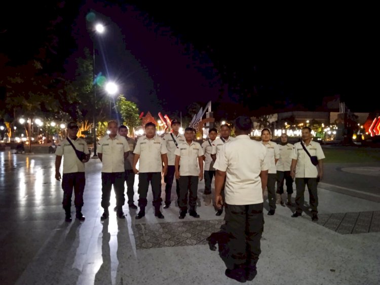 Pengamanan Alun-Alun Oleh Satgas Trantib