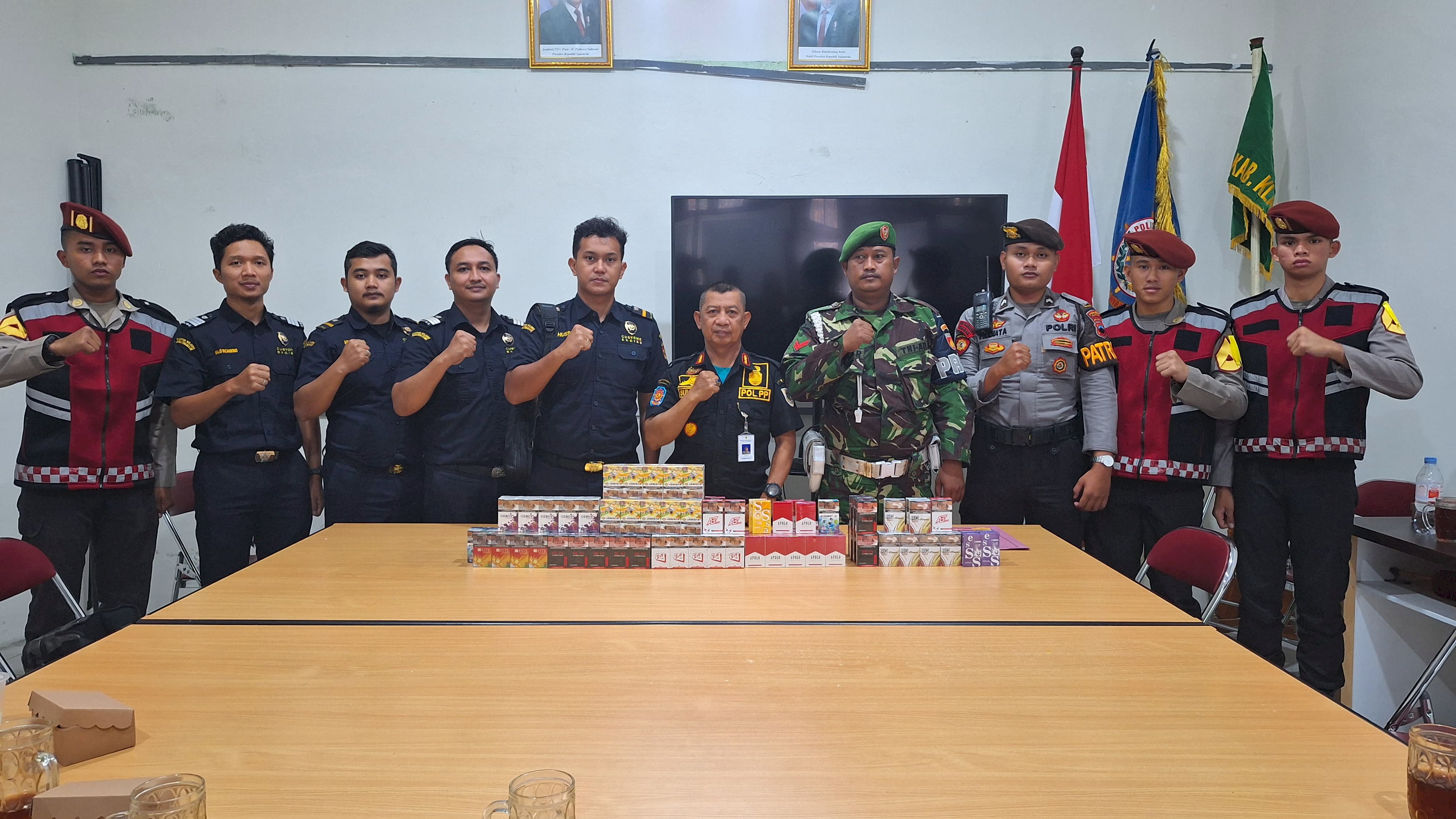 Satpol PP Klaten Bersama Tim Gabungan Gelar Operasi Rokok Ilegal di Gantiwarno dan Jogonalan